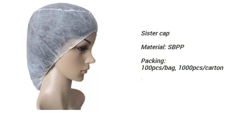 Hot! Disposable Nonwoven Worker Cap with Peak From Xiantao Factory