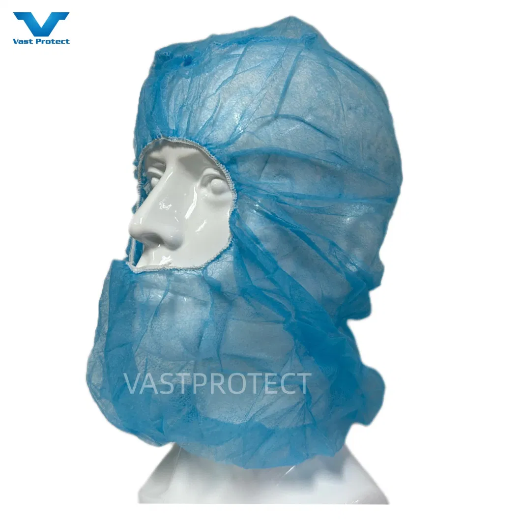 Disposable Protective Hood Head Cover Polypropylene Non-Woven PP Ninja Balaclava Astronaut Space Cap