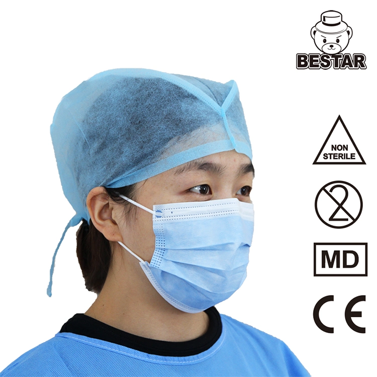 CE Certified Nonwoven Disposable Type Iir En14683 Bfe99% Surgical Medical Black Civil Face Mask with Earloop China White List Supplier