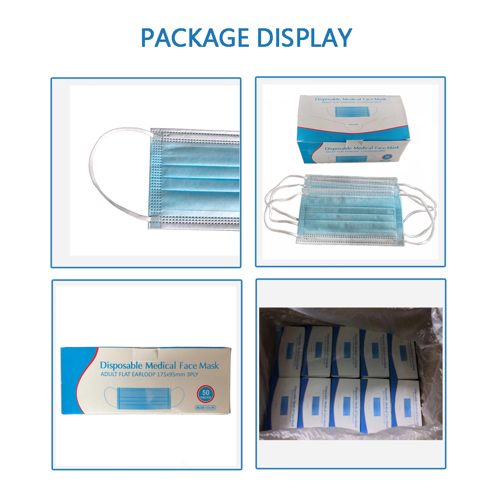 Custom Medical Surgical Hospital Disposable 3ply Face Mask