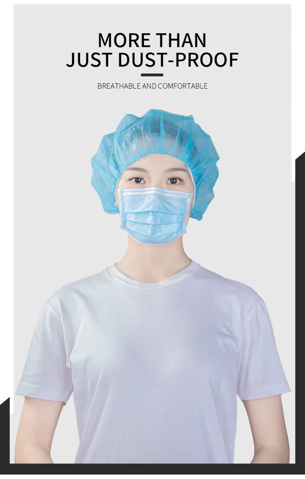 Anti Dust PP Bouffant Cap Non Woven Disposable Hair Net PP Cap