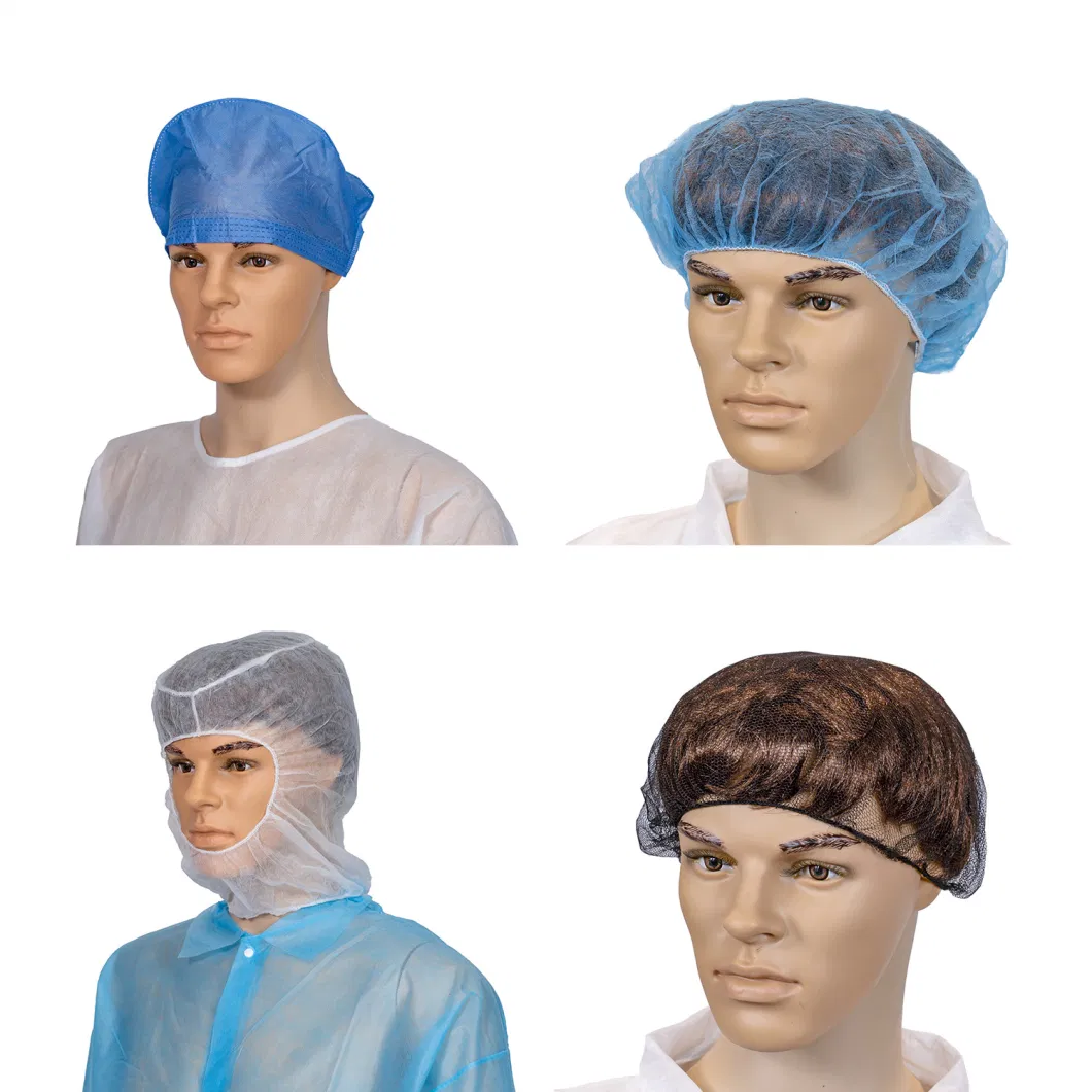 Disposable Non Woven Hairnets/ Bouffant Cap/ Head Cover
