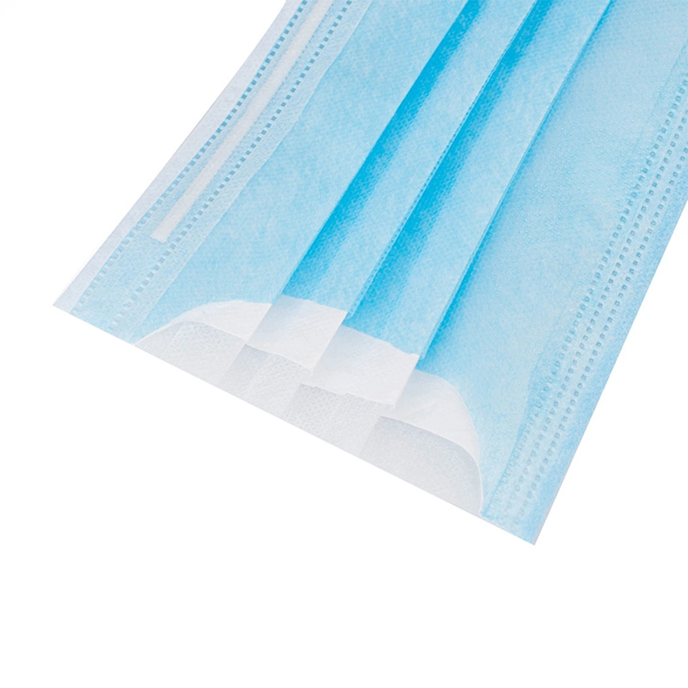 Disposable Medical Surgical Marks 3 Ply Face Mask Earloop Blue Non Woven Masker