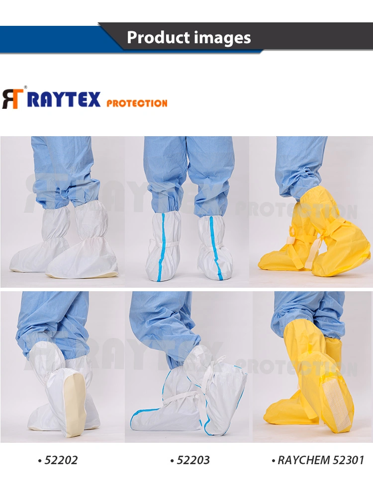 Raygard 52202 White Nonwoven Medical/Surgical Boot Cover with Elastic, Disposable Non-Woven Water Proof Boot Cover