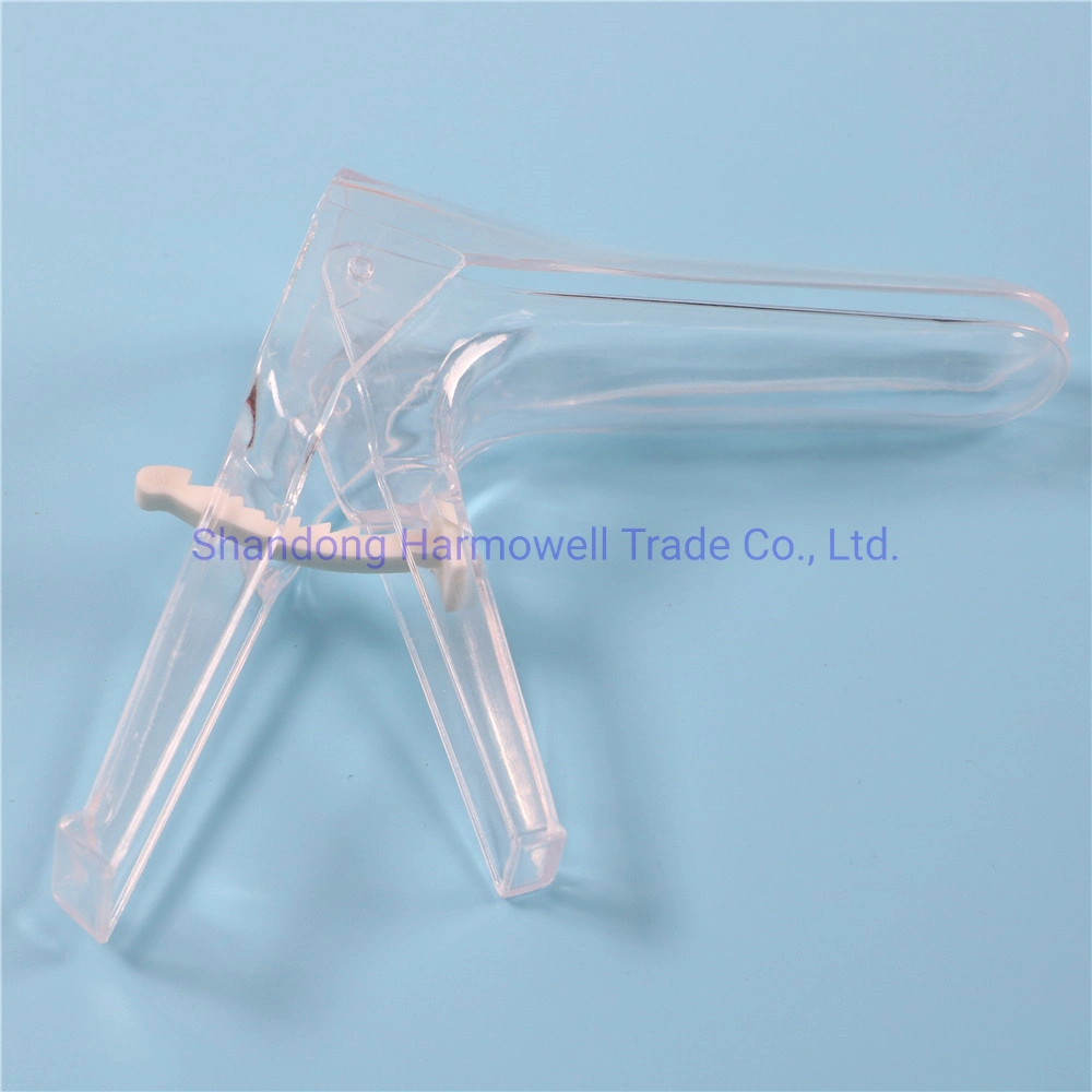 China Medical Supplier Disposable Middle Screw Type Transparent Sterile Vaginal Speculum