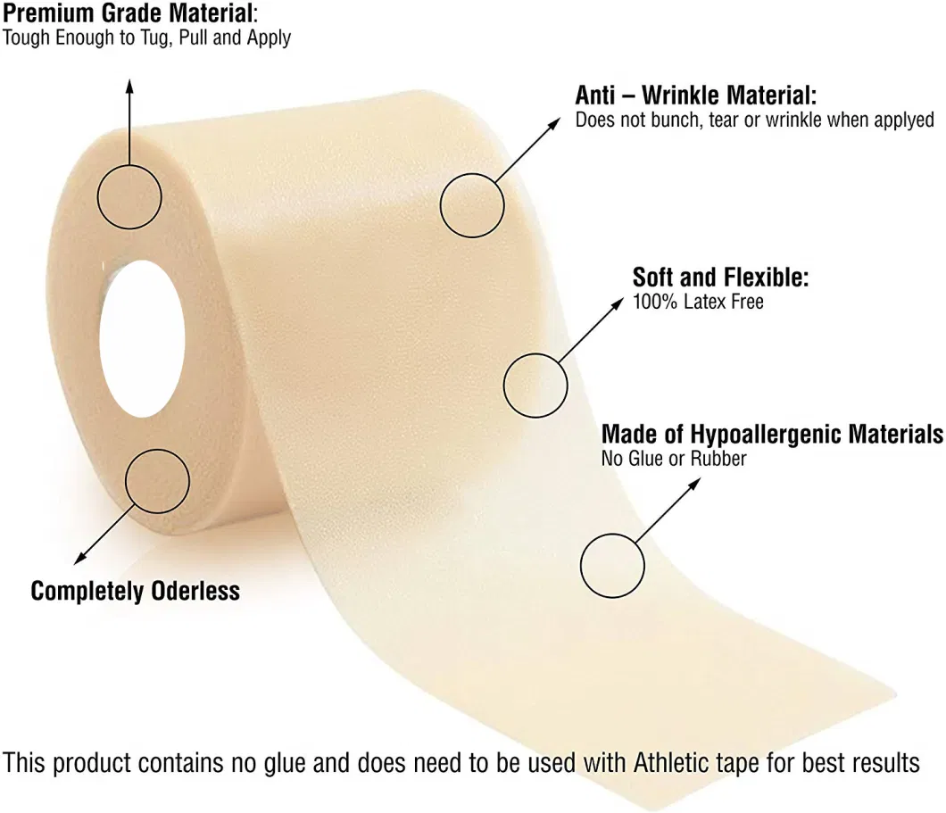 Sports Soft Polyurethane Under Wrap Foam Bandage Protect Skin Pre-Wrap Tape Factory Wholesale Price