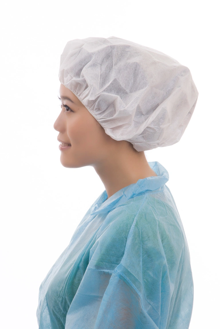 Disposable Non-Woven Strip Clip Bouffant Cap/Disposable Medical PP Bouffant Cap