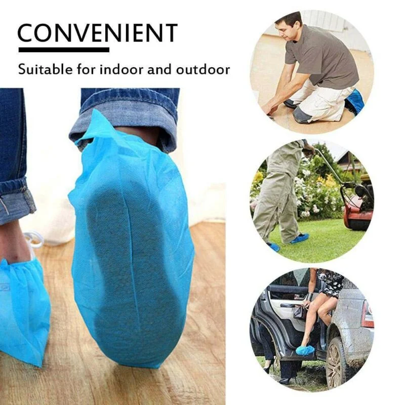 Disposable Protective Waterproof Shoe Cover Anti-Slip PP/SMS/CPE/Non-Woven Sleeve Plastic Boot Shoe Covers