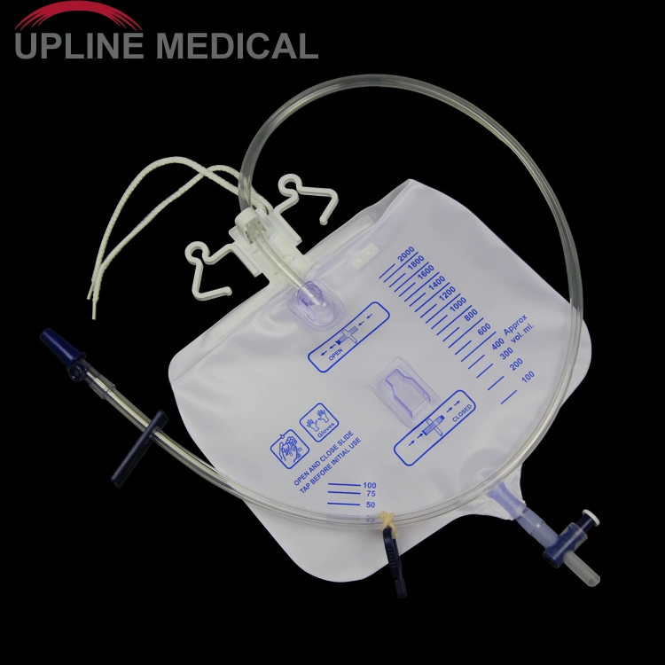 Single-Use Medical Urine Bag with Pull-Push Valve