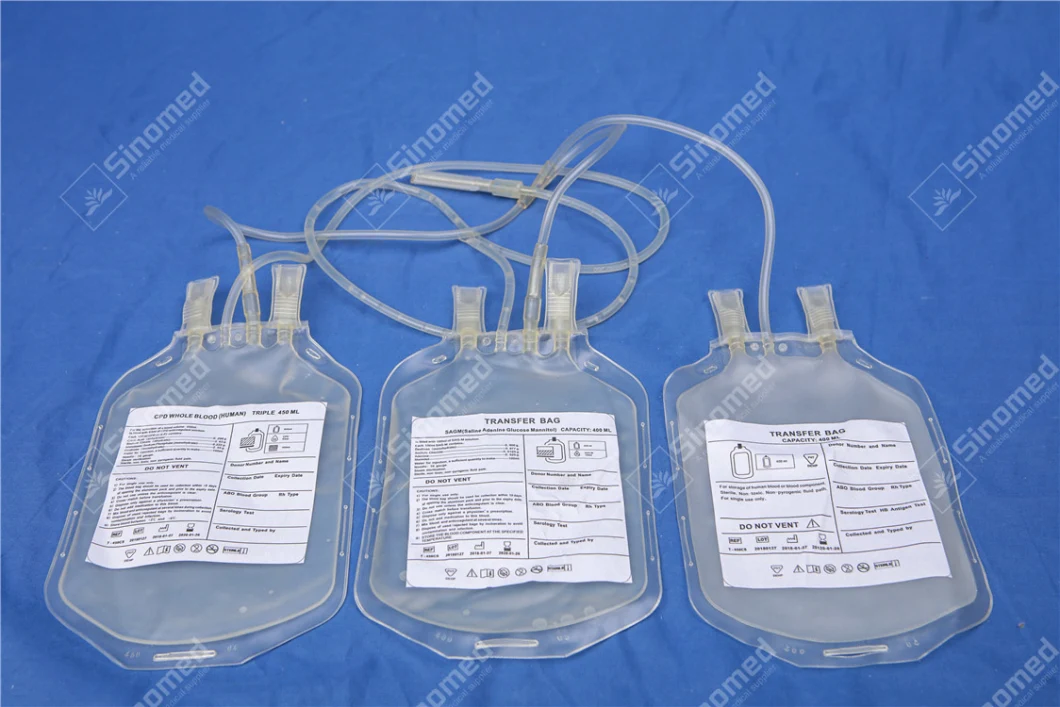 Single-Use Medical-Use CE Certified Triple Blood Bag