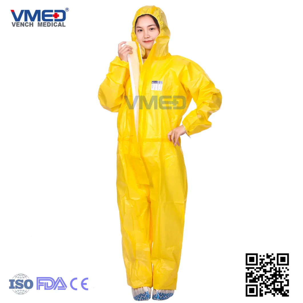 Disposable Non Woven Sterile Laminated Garment Hooded Coverall