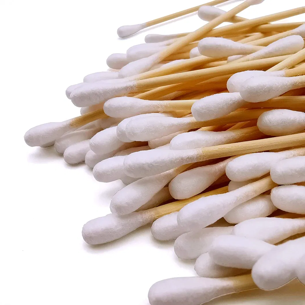 Bamboo Cotton Swabs Biodegradable Wooden Cotton Buds