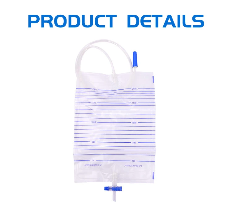 Single Use Sterilized Drainage PEE Urine Collection Bag with Screw Valve Best Price