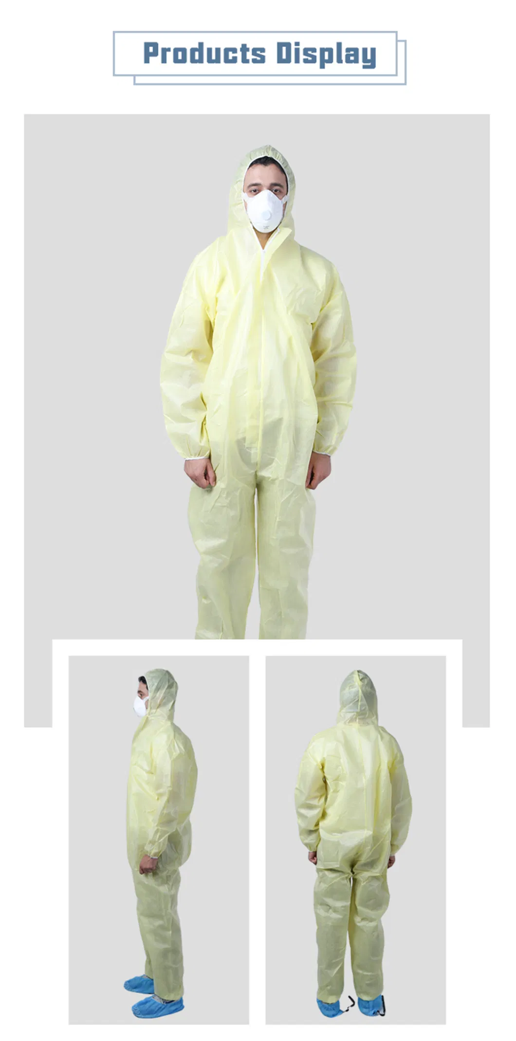 Disposable Safety Protective Clothing Non Woven Coverall Suit