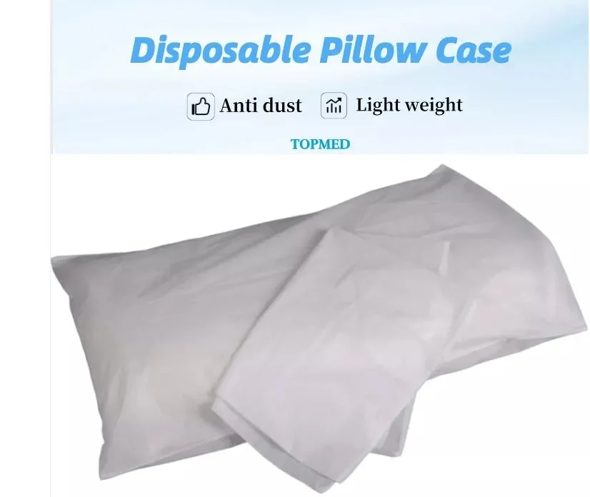 Customizer Hotel and Hospital White Disposable Pillow Cover Non Woven Disposable Pillow Case