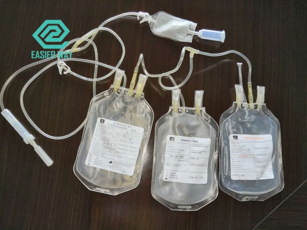 Disposable Sterilized Transparent Blood Bags for Visibility