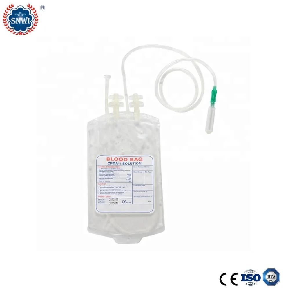 CE GMP Approved Disposable Medical PVC 450ml Single/Double/Triple/Quadruple Blood Transfusion Bags