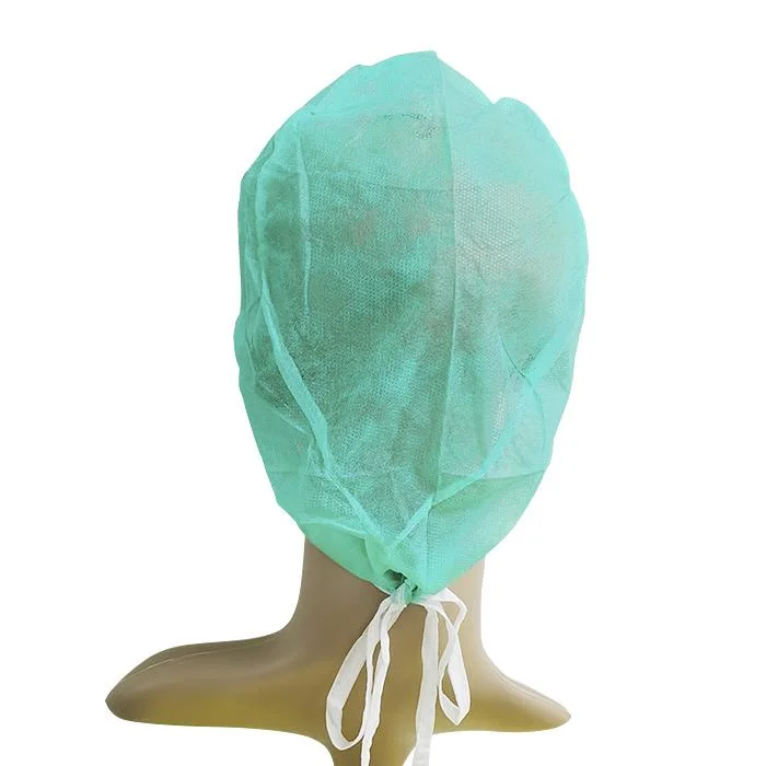 CE Certified Tie-on Protection Safety Isolation Handmade Manufacturer Healthcare Non-Woven Nurse Surgical Disposable PP Doctor Cap