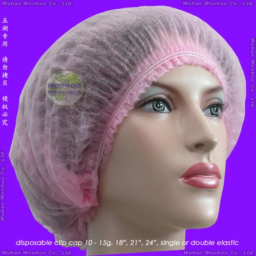 Disposable Non-Woven Clip Mob Cap