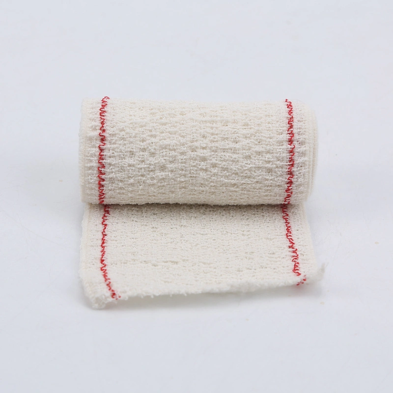 Wal-Mart Supermarket Supplier Medical Elastic 100% Cotton Plain Crepe Spandex Bandage with Clip