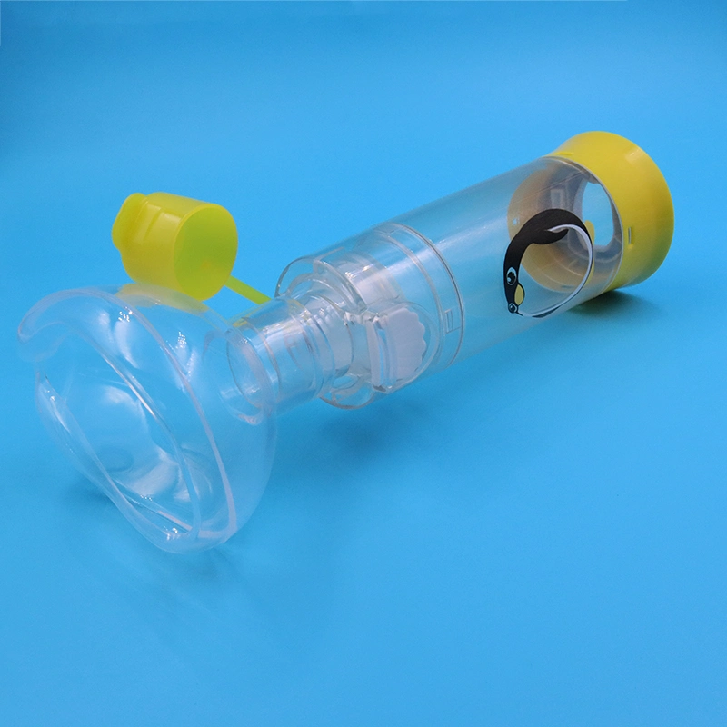 Spacer Inhaler Asthma Aerochamber with Silicone PVC Mask for Asthma Therapy