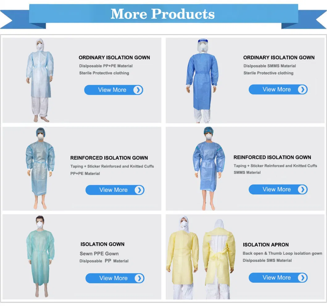 Hot Sale Disposable Non Woven Lab Coat PP Medical Acid Resistant Lab Coat with Knit Cuff