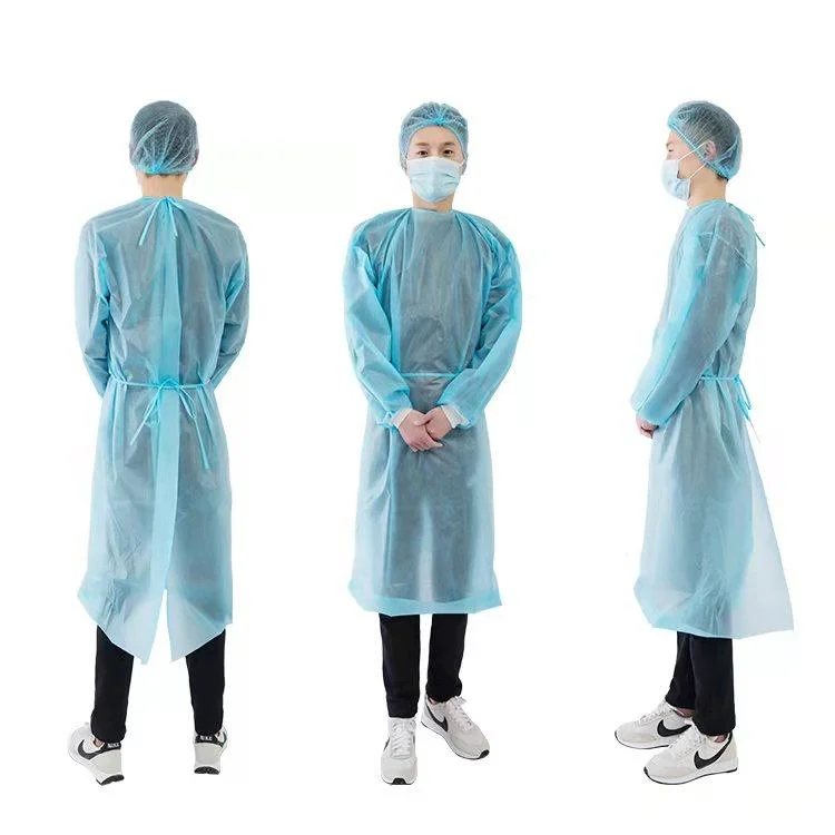 CPE Isolation Gown Disposable Plastic Apron with Sleeves Medical Apron Workwear
