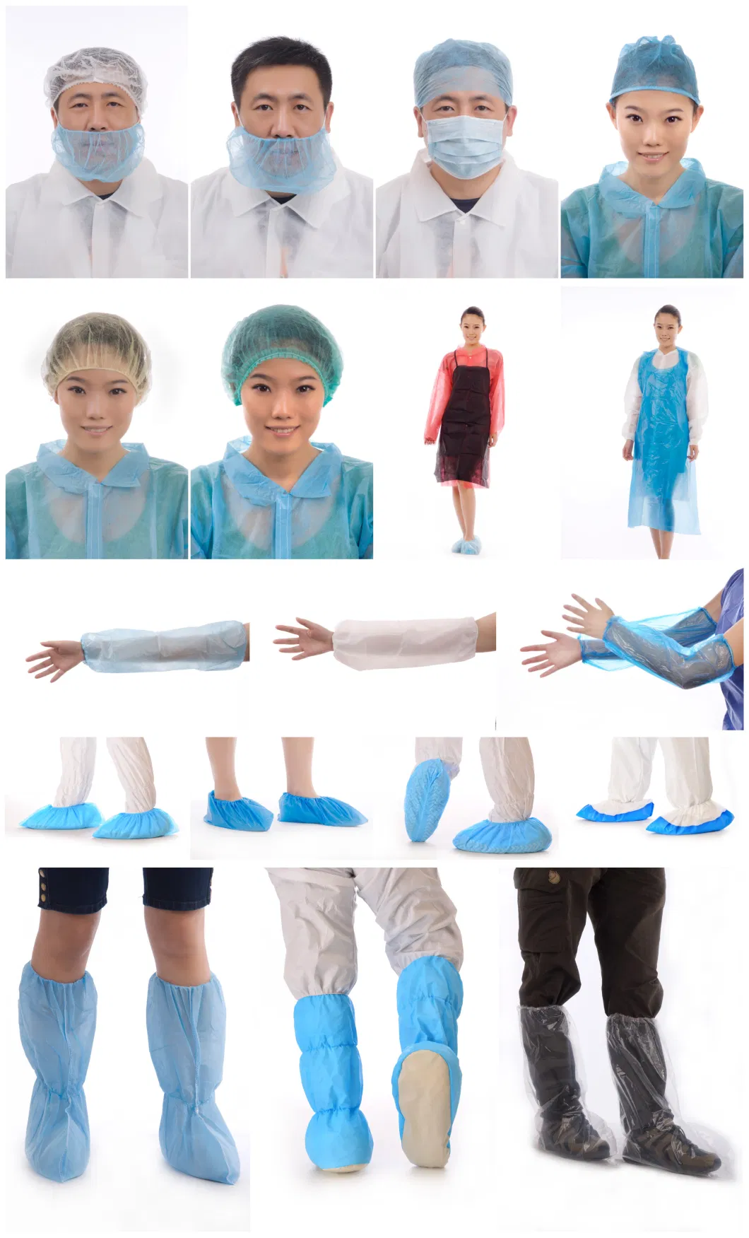 Factory/General Industry Disposable Nonwoven Work Clothes Elastic Cuffs Velcros Closure Lab Coat