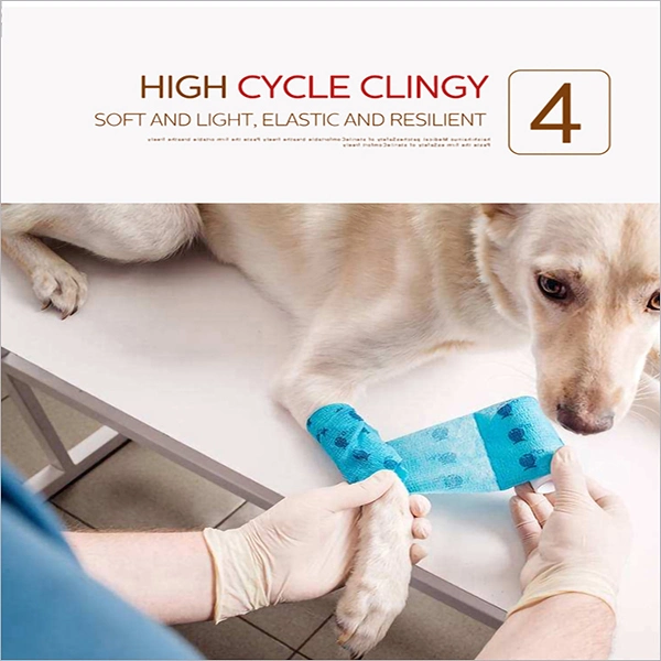 Skin Veterinary Free Samples CE FDA Pet Self Adhesive Waterproof High Cohesive Elastic Bandage