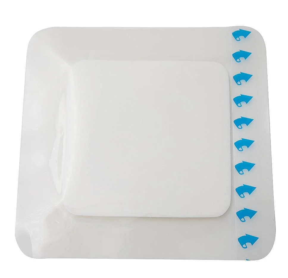 Hydrocolloid Foam Dressing 6X6 in, Ultra-Thin Border Adhesive Dressing Used for Medium to Heavy Exuding Wounds