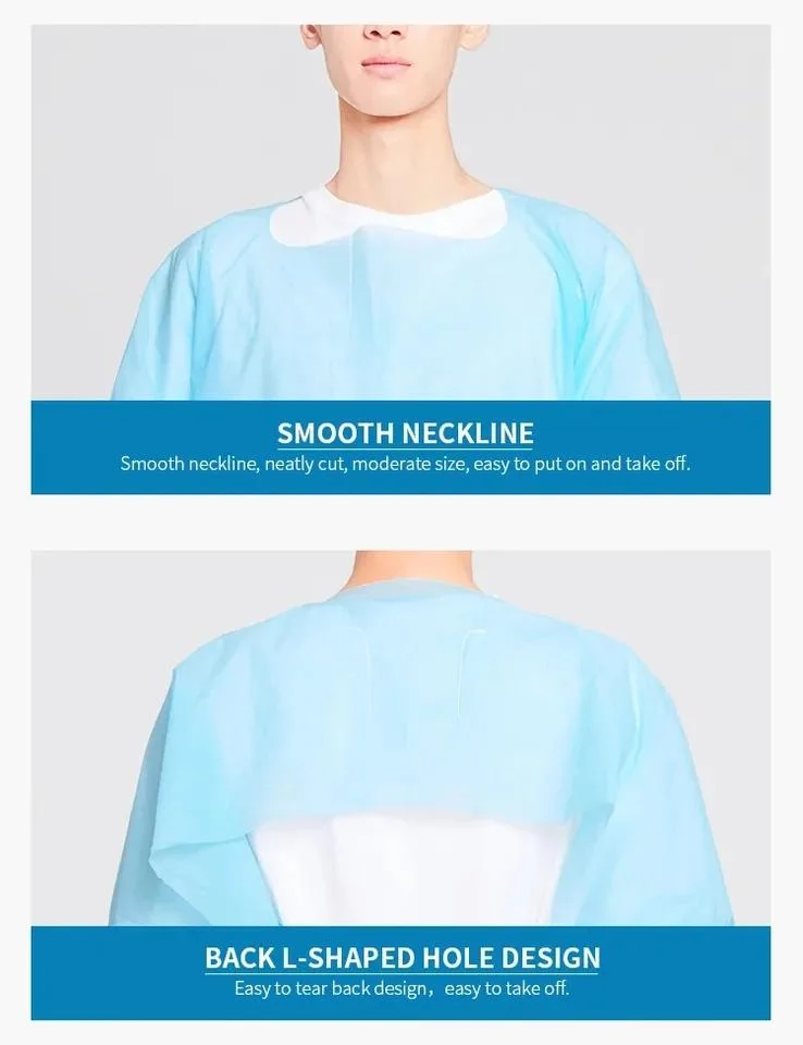 CPE Isolation Gown Disposable Plastic Apron with Sleeves Medical Apron Workwear