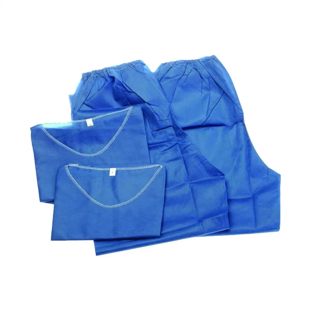 Factory Nonwoven Disposable Medical Consumable Surgical Cloth Nurse Uniform SMS Scrub Suits