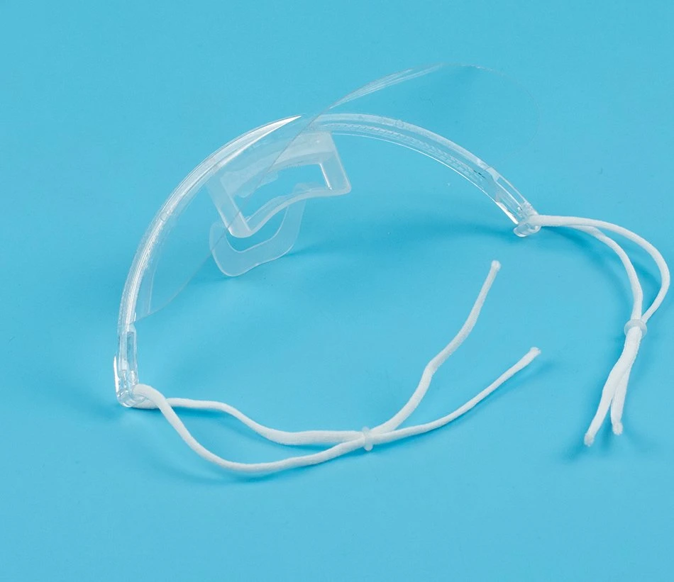 Hot Selling Detachable Reusable Anti-Saliva Fog Food Hygiene Plastic Transparent Face Mask with Shield&#160;