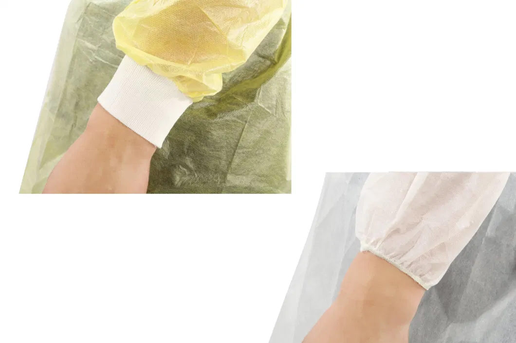 Factory Directly Supply Wholesale Waterproof Non-Woven PP Coated PE Isolation Gown