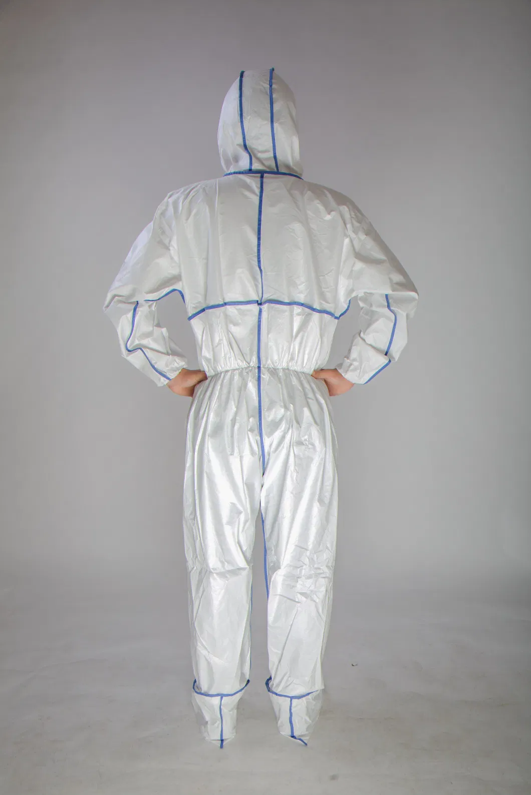 Protective Coveral Suit En 13034 and En 14126 Type 5/6 PPE Category 3 Disposable Protective Coveralls