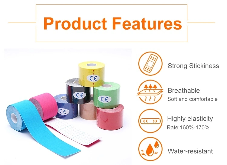 New Product OEM Accepted Medical Waterproof Cotton Elastic Athletic Sports Kinesiology Tape Compression Tape