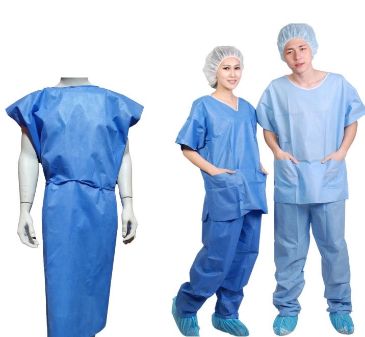 Wholesale Custom Non Woven Fabric to Patient Hospital Disposable Gowns Scrub Suit