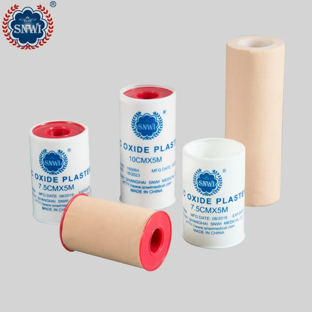 Medical Natural Glue Hospital Surgical Zinc Oxide Adhesive Plaster (Tape) with Steel Cover