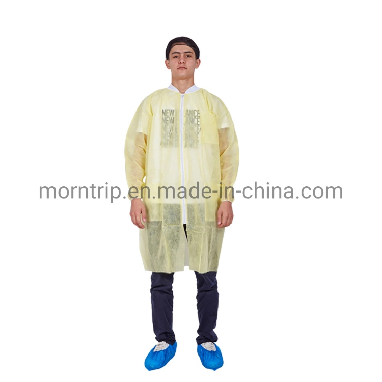 Disposable Breathable Protective Level 2 Chemistry Non Woven Lab Coat