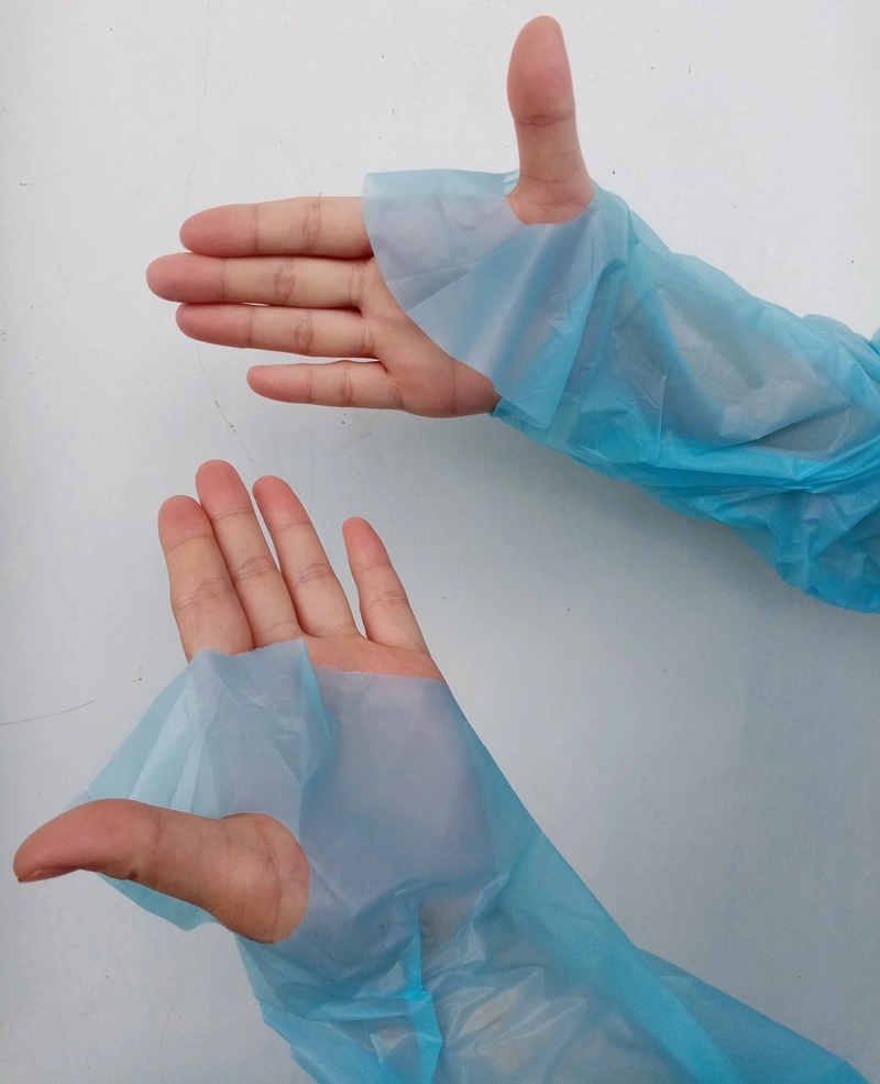 Disposable Plastic CPE Isolation Gown AAMI Level 2 Waterproof CPE Lab Coat Protective Clothing Medical Work Wear Hospital Gown