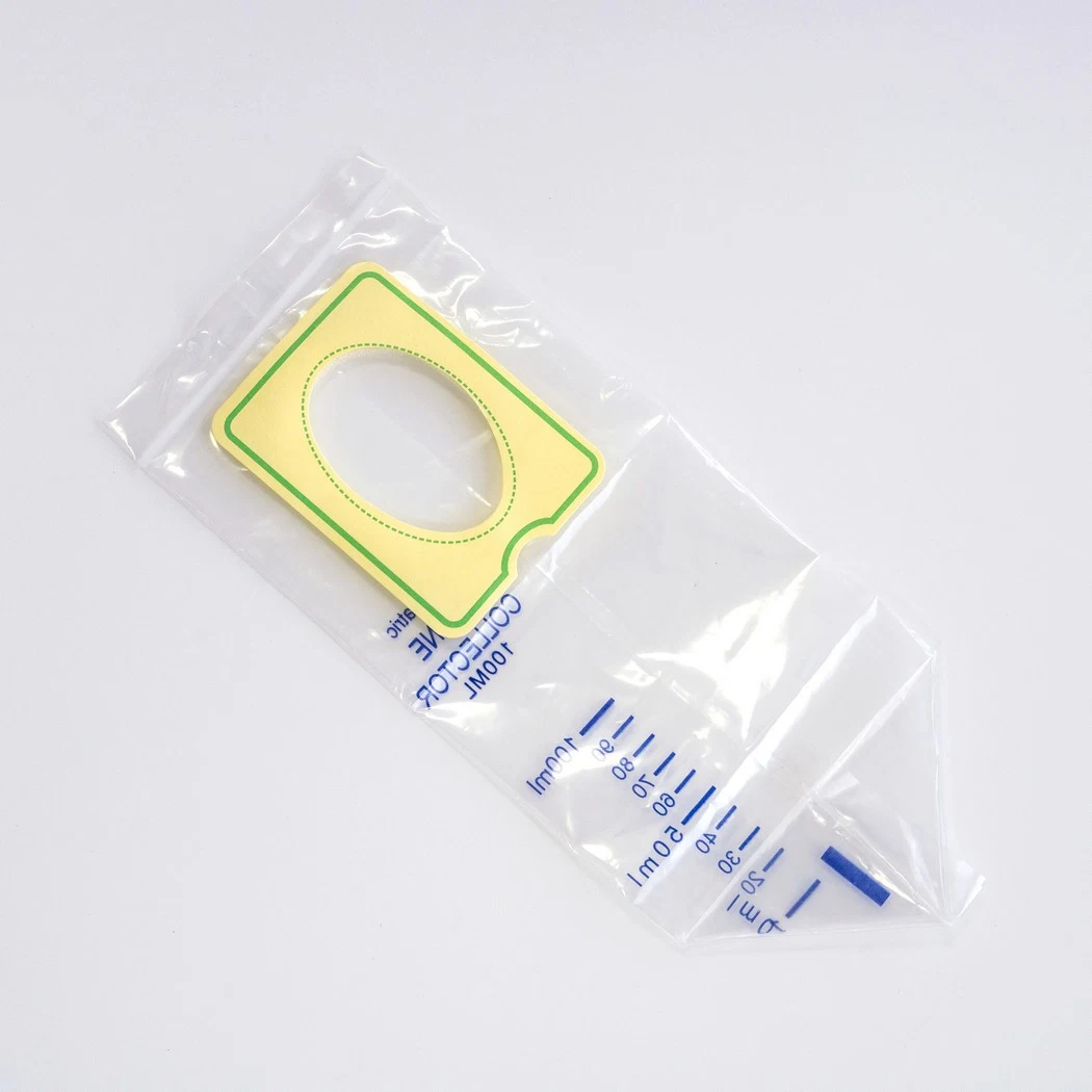 100ml/ 150ml/ 200ml Disposable PVC Medical Pediatric Urine Collector with CE/ISO