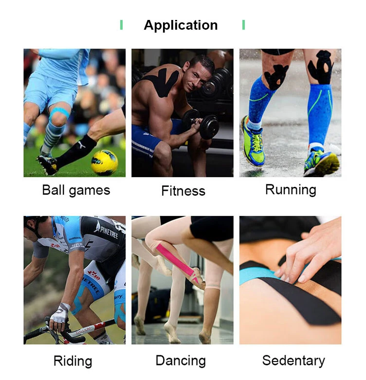 Breathable Adhesive Physical Therapy Elastic Sport Kinesio Athlete Training Kinesiology Tapes