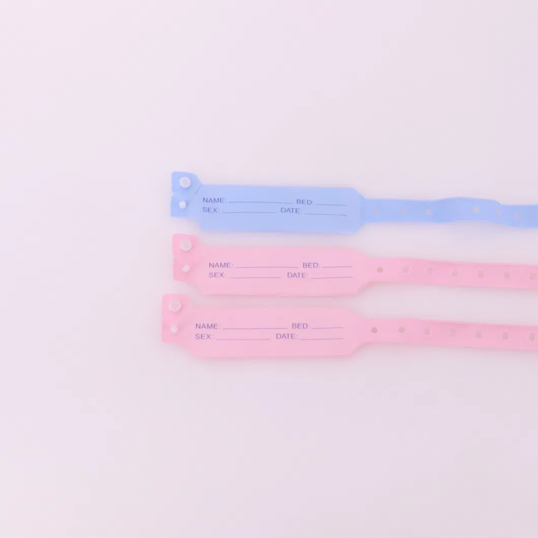 Disposable Identification PVC Hospital Patient ID Wristbands Bracelets