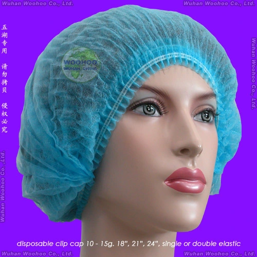 Disposable Non-Woven Clip Mob Cap