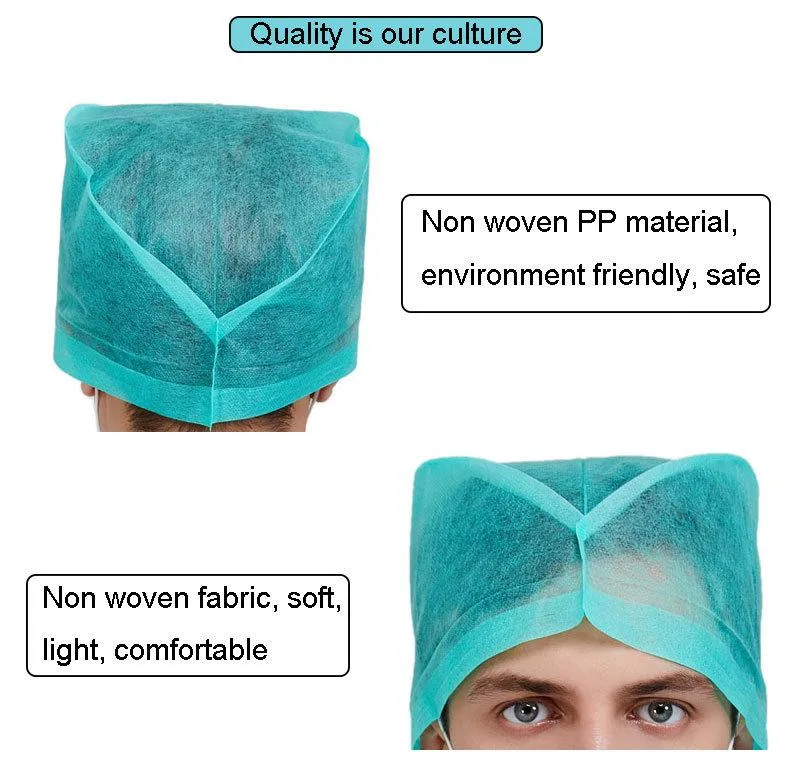 Wholesale Disposable Nonwoven Medical Doctor Surgeon Cap with Ties