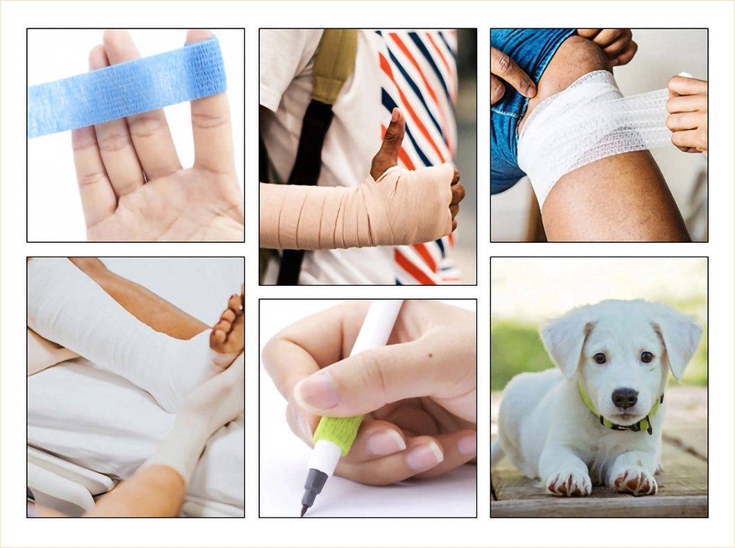 Skin Veterinary Free Samples CE FDA Pet Self Adhesive Waterproof High Cohesive Elastic Bandage