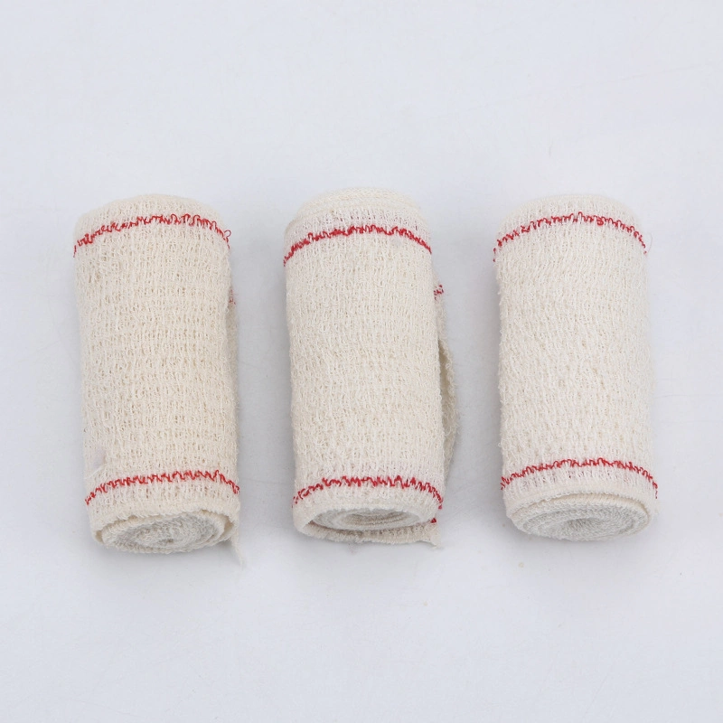 Wal-Mart Supermarket Supplier Medical Elastic 100% Cotton Plain Crepe Spandex Bandage with Clip