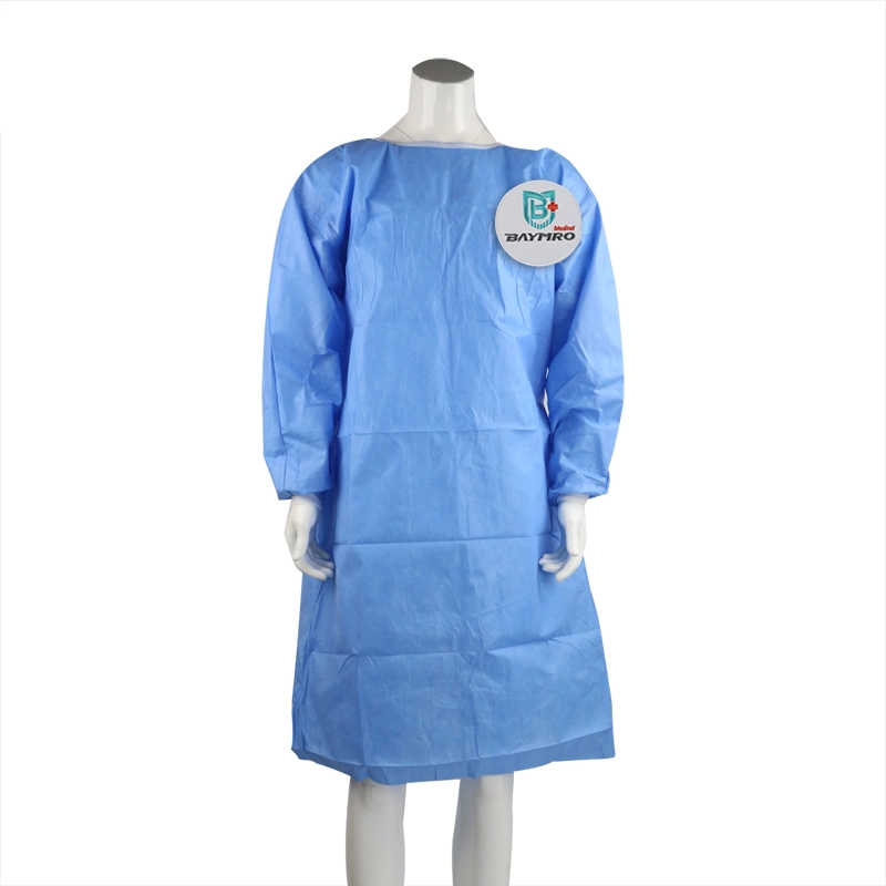 Disposable Medical Medical Blue Reversible Lab Coat Coveralls Surgical Gowns Isolation Gowns PPE Supplier