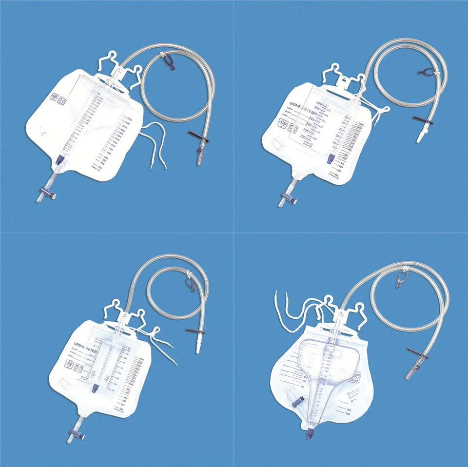 Cheap Disposable Medical Consumables Push-Pull Valve Urine Bag