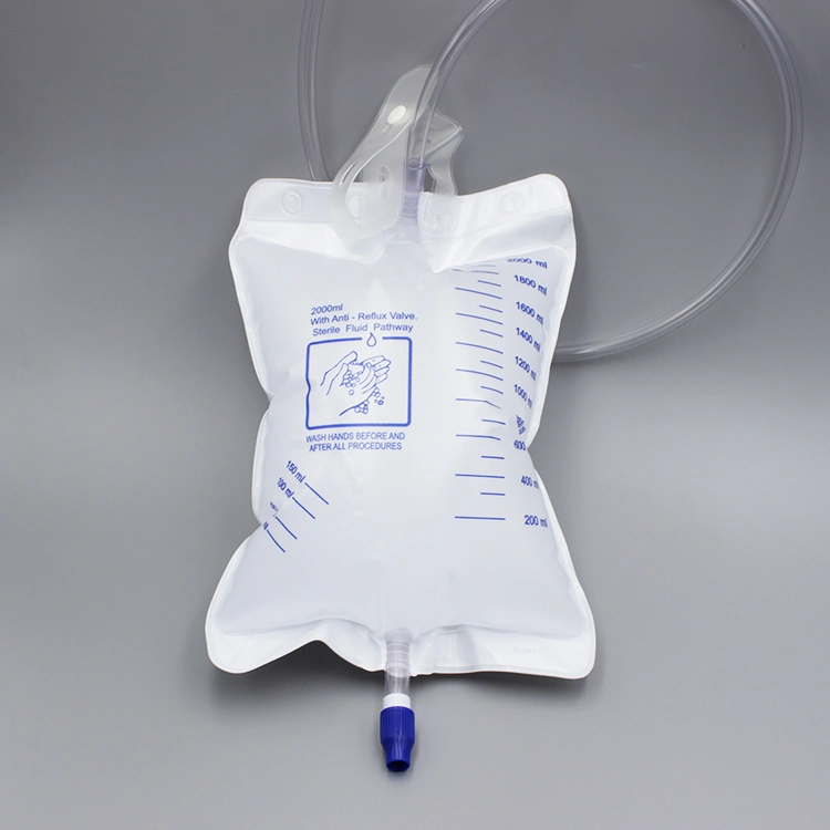 Disposable 2000ml Economic Luxury Urinary Drainage Bag Urine Collector Bag Disposable Urine Bag